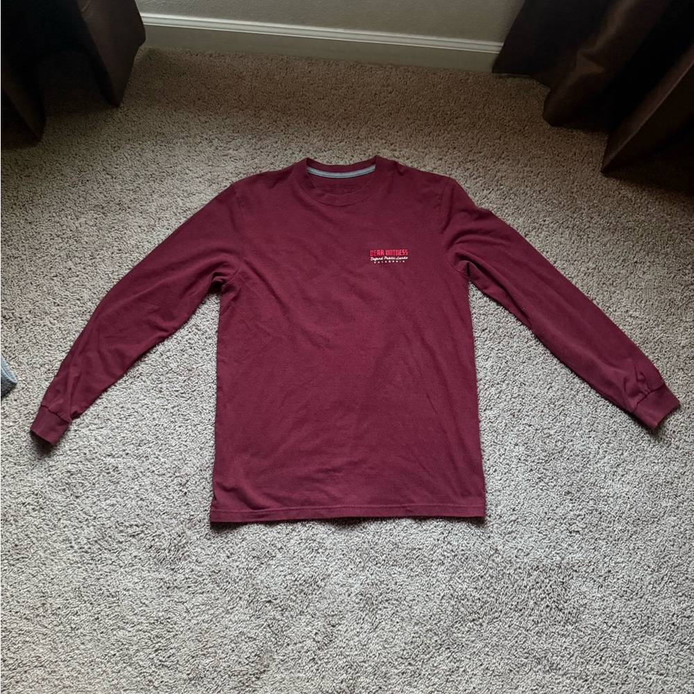 Patagonia Burgundy Long Sleeve Tee "Bear Witness"